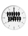 Twelve Drummers Drumming 10 InchRound Wall Clock with Numbers-Wall Clock-TooLoud-White-Davson Sales