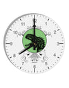 Jurassic Dinosaur Face 10 InchRound Wall Clock with Numbers by TooLoud-Wall Clock-TooLoud-White-Davson Sales