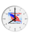 Veterans Day 2015 WaterColor 10 InchRound Wall Clock with Numbers-Wall Clock-TooLoud-White-Davson Sales