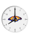 Watercolor Monarch Butterfly 10 InchRound Wall Clock with Numbers-Wall Clock-TooLoud-White-Davson Sales