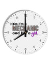 Yes I am a Mechanic Girl 10 InchRound Wall Clock with Numbers-Wall Clock-TooLoud-White-Davson Sales