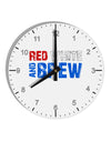 Red White and Brew Color 10 InchRound Wall Clock with Numbers by TooLoud-Wall Clock-TooLoud-White-Davson Sales