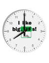 I Like Big Tifs 10 InchRound Wall Clock with Numbers by TooLoud-Wall Clock-TooLoud-White-Davson Sales