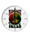 Midnight Toker Marijuana 10 InchRound Wall Clock with Numbers-Wall Clock-TooLoud-White-Davson Sales
