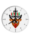 Silly Little Reindeer Matching Deer 10 InchRound Wall Clock with Numbers-Wall Clock-TooLoud-White-Davson Sales