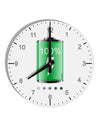 Full Energy 100 Percent 10 InchRound Wall Clock with Numbers-Wall Clock-TooLoud-White-Davson Sales