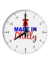 Made In Philly 10 InchRound Wall Clock with Numbers-Wall Clock-TooLoud-White-Davson Sales