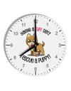 Rescue A Puppy 10 InchRound Wall Clock with Numbers-Wall Clock-TooLoud-White-Davson Sales