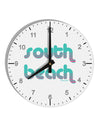 South Beach Color Scheme Design 10 InchRound Wall Clock with Numbers by TooLoud-Wall Clock-TooLoud-White-Davson Sales