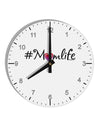 Hashtag Momlife 10 InchRound Wall Clock with Numbers by TooLoud-Wall Clock-TooLoud-White-Davson Sales