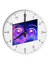 Cute Cosmic Eyes 10 InchRound Wall Clock with Numbers-Wall Clock-TooLoud-White-Davson Sales