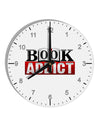 Book Addict 10 InchRound Wall Clock with Numbers-Wall Clock-TooLoud-White-Davson Sales