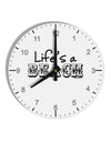 Lifes a Beach 10 InchRound Wall Clock with Numbers by TooLoud-Wall Clock-TooLoud-White-Davson Sales