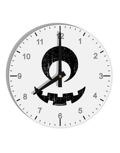 Cyclops Lantern Distressed 10 InchRound Wall Clock with Numbers-Wall Clock-TooLoud-White-Davson Sales