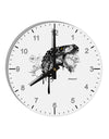 Artistic Ink Style Dinosaur Head Design 10 InchRound Wall Clock with Numbers by TooLoud-Wall Clock-TooLoud-White-Davson Sales