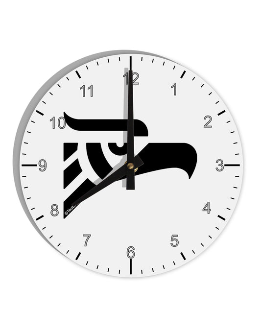Hecho en Mexico Eagle Symbol 10 InchRound Wall Clock with Numbers by TooLoud-Wall Clock-TooLoud-White-Davson Sales