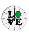 Irish Love - Distressed 10 InchRound Wall Clock with Numbers by TooLoud-Wall Clock-TooLoud-White-Davson Sales