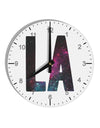 LA Outer Space Desgin 10 InchRound Wall Clock with Numbers-Wall Clock-TooLoud-White-Davson Sales