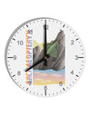 Archaopteryx - With Name 10 InchRound Wall Clock with Numbers by TooLoud-Wall Clock-TooLoud-White-Davson Sales