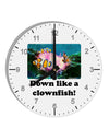 Down Like A Clownfish 10 InchRound Wall Clock with Numbers-Wall Clock-TooLoud-White-Davson Sales