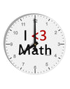 I Heart Math 10 InchRound Wall Clock with Numbers by TooLoud-Wall Clock-TooLoud-White-Davson Sales