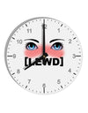 Blushing Anime Eyes Lewd 10 InchRound Wall Clock with Numbers by TooLoud-Wall Clock-TooLoud-White-Davson Sales