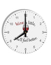 Wine a Little 10 InchRound Wall Clock with Numbers by TooLoud-Wall Clock-TooLoud-White-Davson Sales