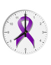 Epilepsy Awareness Ribbon - Purple 10 InchRound Wall Clock with Numbers-Wall Clock-TooLoud-White-Davson Sales