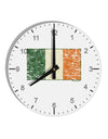 Distressed Irish Flag - Flag of Ireland 10 InchRound Wall Clock with Numbers-Wall Clock-TooLoud-White-Davson Sales