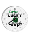 Little Lucky Charm 10 InchRound Wall Clock with Numbers-Wall Clock-TooLoud-White-Davson Sales