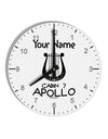 Personalized Cabin 7 Apollo 10 InchRound Wall Clock with Numbers-Wall Clock-TooLoud-White-Davson Sales