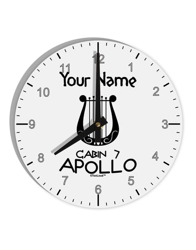 Personalized Cabin 7 Apollo 10 InchRound Wall Clock with Numbers-Wall Clock-TooLoud-White-Davson Sales