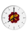 Jurassic Dinosaur Face Blood Splatter 10 InchRound Wall Clock with Numbers by TooLoud-Wall Clock-TooLoud-White-Davson Sales