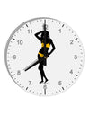 Polka Dot Bikini Shadow 10 InchRound Wall Clock with Numbers by TooLoud-Wall Clock-TooLoud-White-Davson Sales