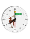 Rudolf Ratchet Reindeer Color 10 InchRound Wall Clock with Numbers-Wall Clock-TooLoud-White-Davson Sales