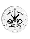 Cabin 10 Aphrodite Camp Half Blood 10 InchRound Wall Clock with Numbers-Wall Clock-TooLoud-White-Davson Sales