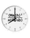 Math Club 10 InchRound Wall Clock with Numbers by TooLoud-Wall Clock-TooLoud-White-Davson Sales