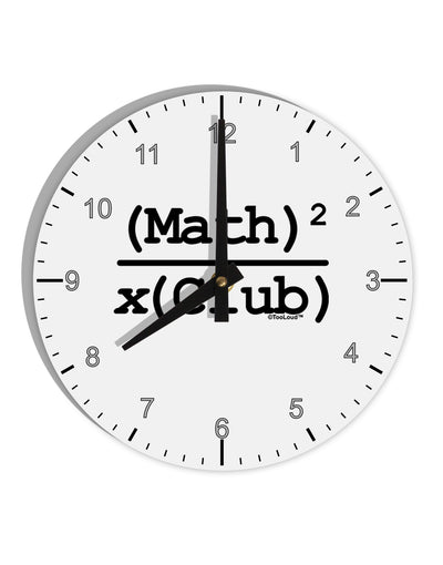 Math Club 10 InchRound Wall Clock with Numbers by TooLoud-Wall Clock-TooLoud-White-Davson Sales