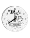 Personalized Mrs and Mrs Lesbian Wedding - Name- Established -Date- Design 10 InchRound Wall Clock with Numbers-Wall Clock-TooLoud-White-Davson Sales
