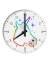 Magical Rainbow Sparkle Unicorn 10 InchRound Wall Clock with Numbers-Wall Clock-TooLoud-White-Davson Sales