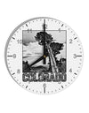 Colorado Landscape Text BW 10 InchRound Wall Clock with Numbers-Wall Clock-TooLoud-White-Davson Sales