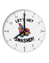 Let's Get Smashed Pinata 10 InchRound Wall Clock with Numbers-Wall Clock-TooLoud-White-Davson Sales