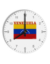 Venezuela Flag 10 InchRound Wall Clock with Numbers-Wall Clock-TooLoud-White-Davson Sales