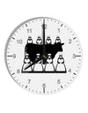 Eight Maids A Milking 10 InchRound Wall Clock with Numbers-Wall Clock-TooLoud-White-Davson Sales