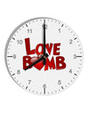 Love Bomb Text 10 InchRound Wall Clock with Numbers-Wall Clock-TooLoud-White-Davson Sales