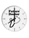 Future Doctor 10 InchRound Wall Clock with Numbers-Wall Clock-TooLoud-White-Davson Sales