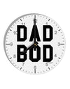 Dad Bod Design 10 InchRound Wall Clock with Numbers by TooLoud-Wall Clock-TooLoud-White-Davson Sales