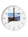 Pikes Peak 10 InchRound Wall Clock with Numbers-Wall Clock-TooLoud-White-Davson Sales