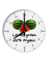 Locally Grown Organic Melons 10 InchRound Wall Clock with Numbers-Wall Clock-TooLoud-White-Davson Sales