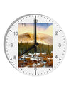 Nature Photography - Mountain Glow 10 InchRound Wall Clock with Numbers by TooLoud-Wall Clock-TooLoud-White-Davson Sales